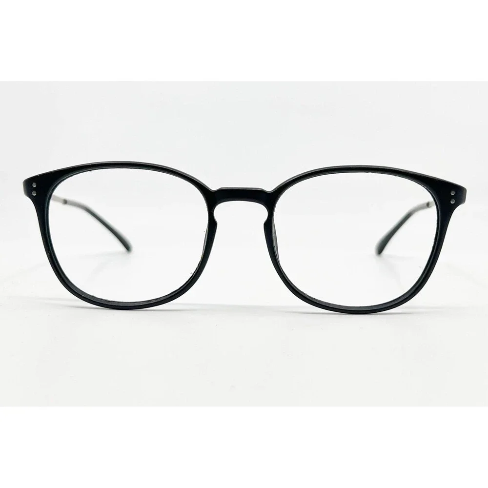 Ottoto Eyeglasses Unisex Black Silver Round Frame 48-19-145